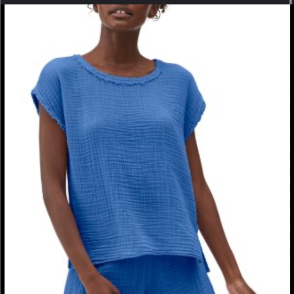 Michael Stars cotton gauze sleeveless top Large  green - Picture 6 of 6